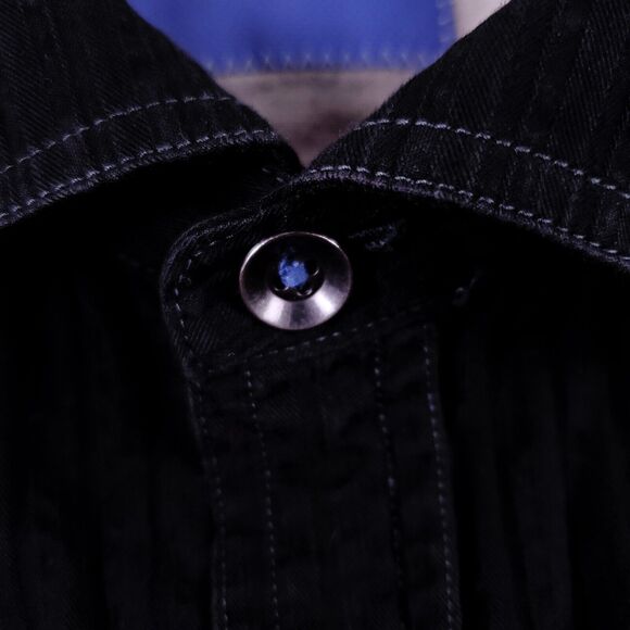 Tommy Bahama Mens Black Button Up Short Sleeve Shirt Cotton Pockets Large - Picture 8 of 9